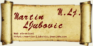 Martin LJubović vizit kartica